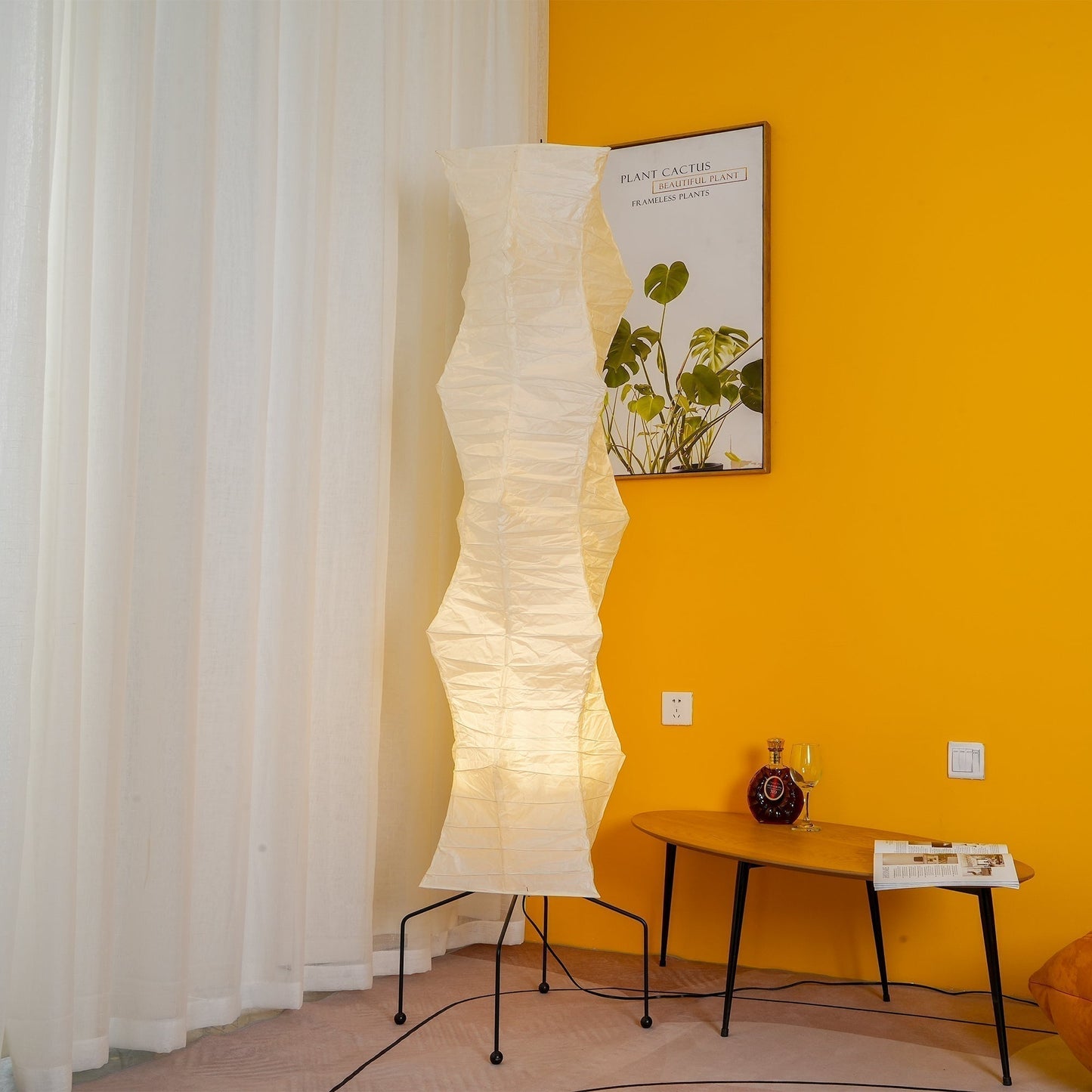 Lampadaire en Papier de Riz - Élégance Minimaliste pour Salon et Chambre