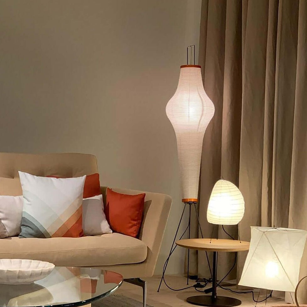 Lampadaire en Papier de Riz - Élégance Minimaliste pour Salon et Chambre