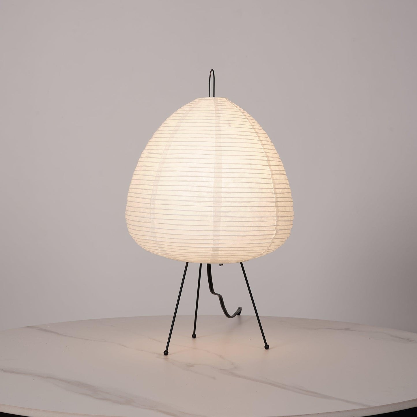 Lampe de Table Akari – Design Inspiré du Japon avec Papier de Murier et Métal