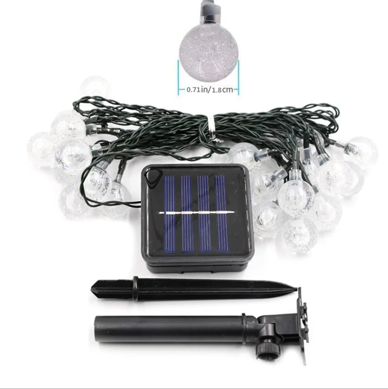Guirlande Solaire LED Étanche – Éclairage Extérieur Décoratif pour Jardin, Terrasse et Balcon