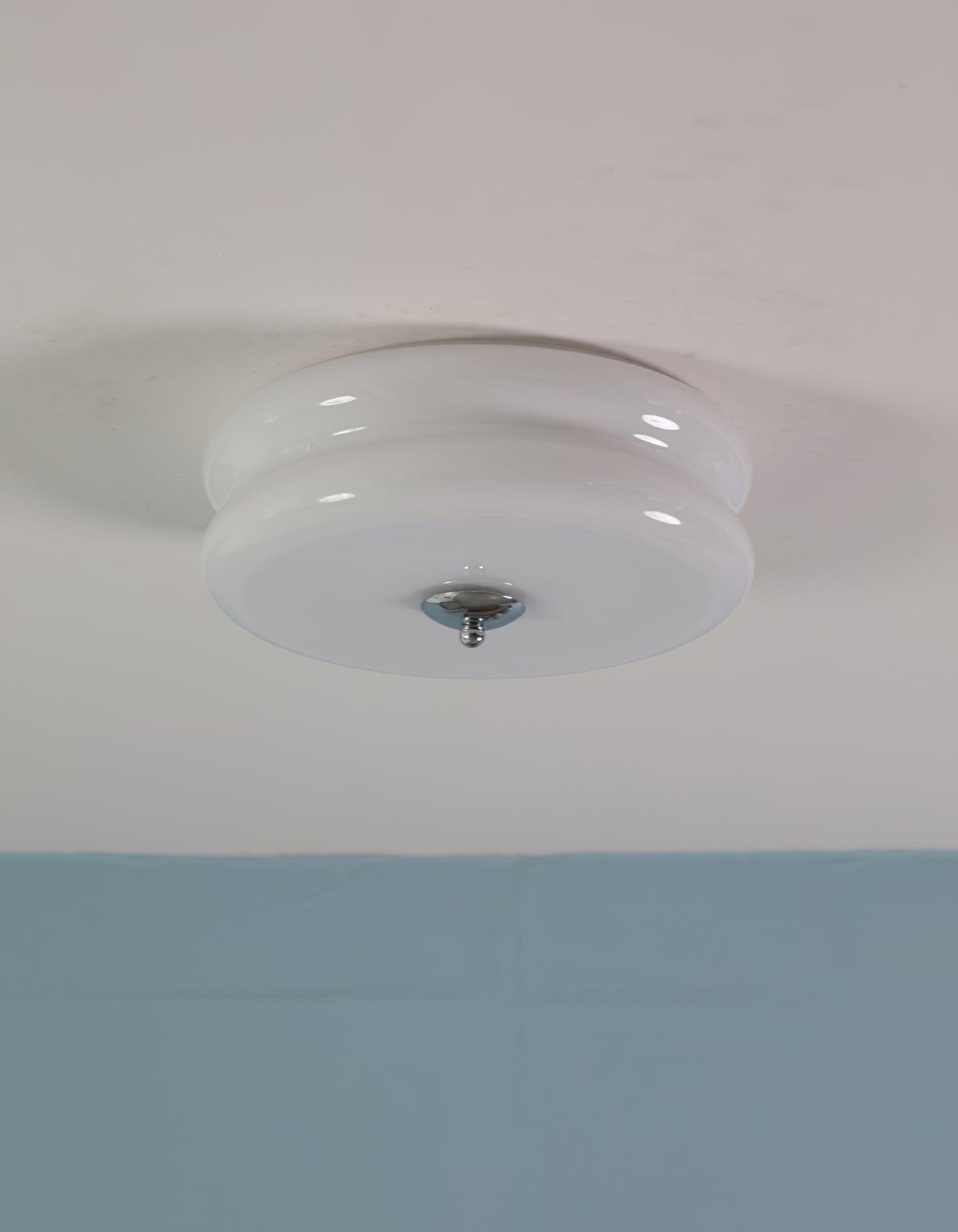 Plafonnier Vintage Art Déco, Élégance Géométrique avec LED Intégrée