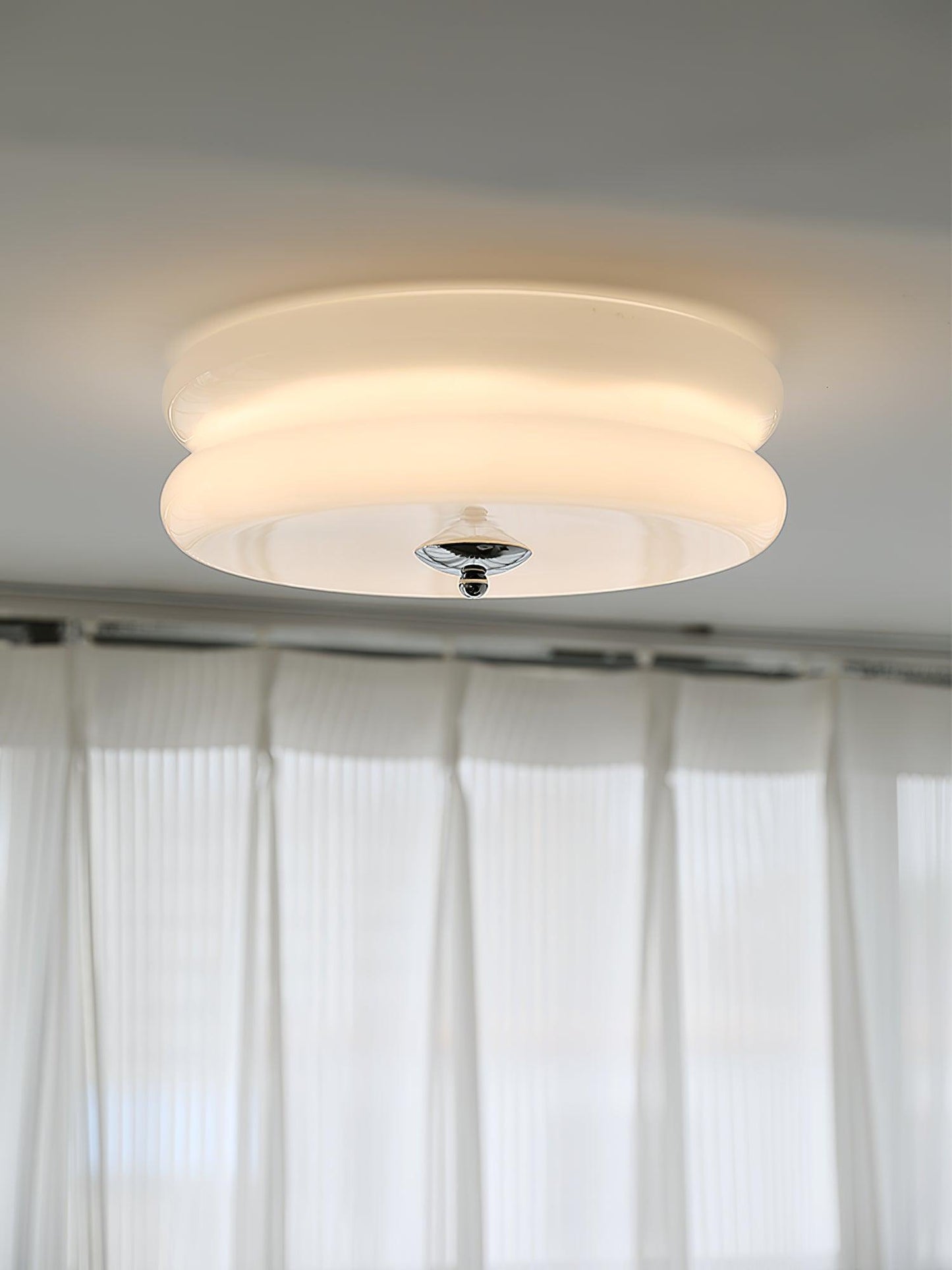 Plafonnier Vintage Art Déco, Élégance Géométrique avec LED Intégrée