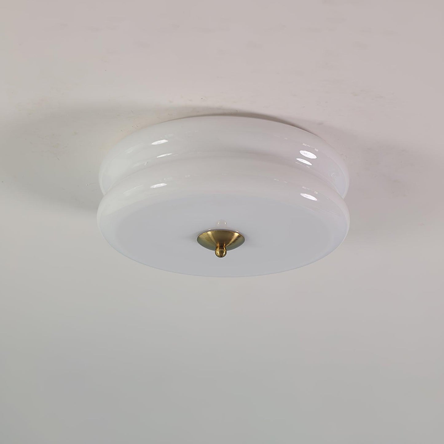 Plafonnier Vintage Art Déco, Élégance Géométrique avec LED Intégrée