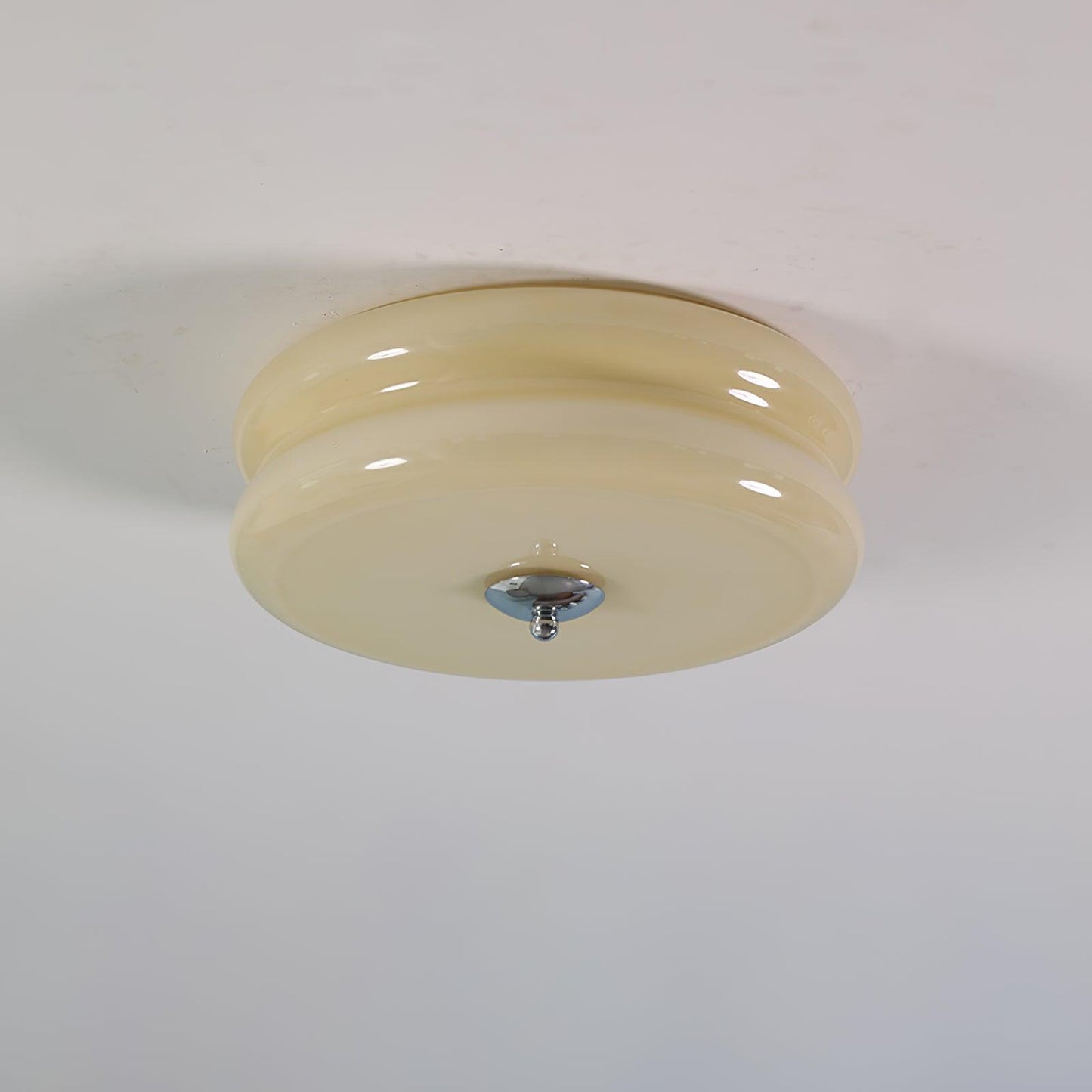 Plafonnier Vintage Art Déco, Élégance Géométrique avec LED Intégrée