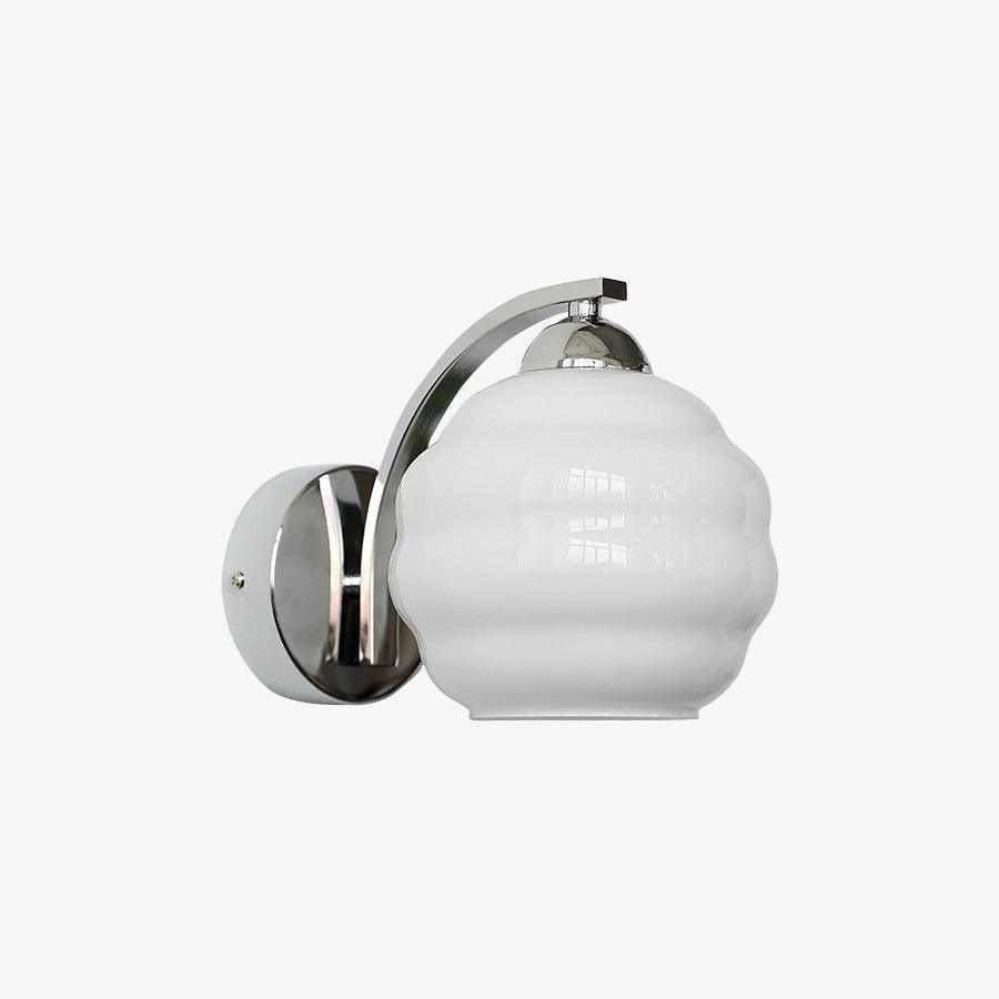 Lampe Murale Vintage Art Déco, Élégance Classique avec Abat-jour en Verre Blanc