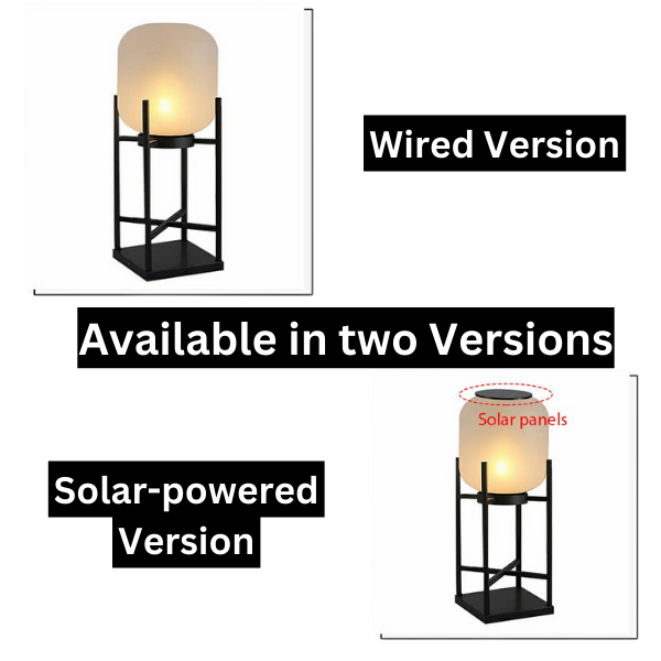 Lampe Solarium Extérieure en Acier Inoxydable et Verre – Éclairage LED Automatique IP65
