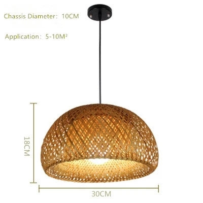 Lampe Pendante en Bambou - Design Artisanal Rattan pour Intérieur Élégant