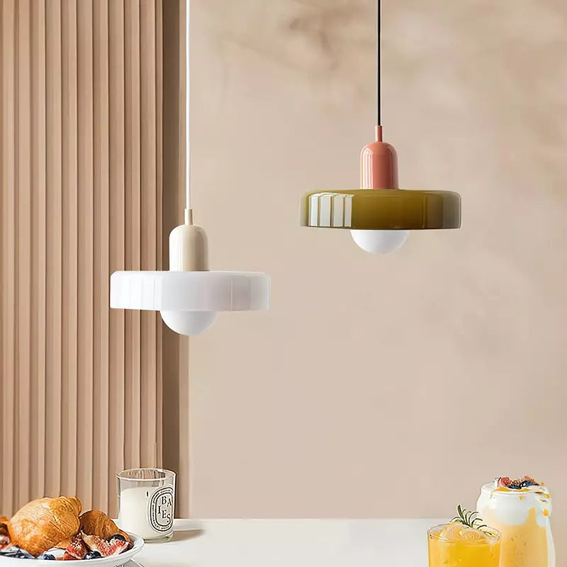 Suspension Bauhaus - Lampe Moderne en Verre, Design Élégant et Fonctionnel