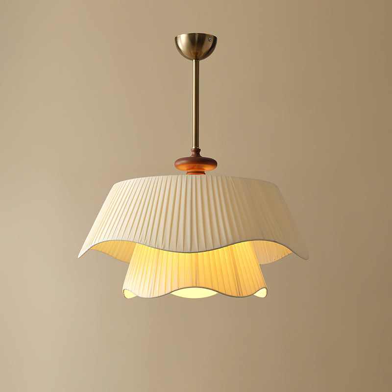 Suspension Bellevue - Lampe Moderne en Métal, Verre et Bois, Design Élégant
