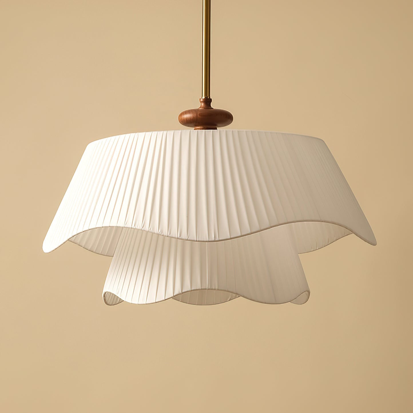 Suspension Bellevue - Lampe Moderne en Métal, Verre et Bois, Design Élégant