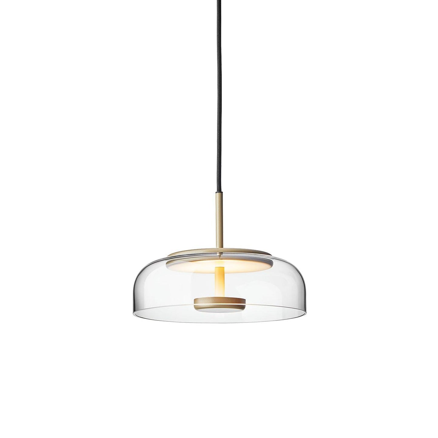 Suspension LED Solaire – Éclairage Moderne en Laiton et Verre pour Intérieur Élégant
