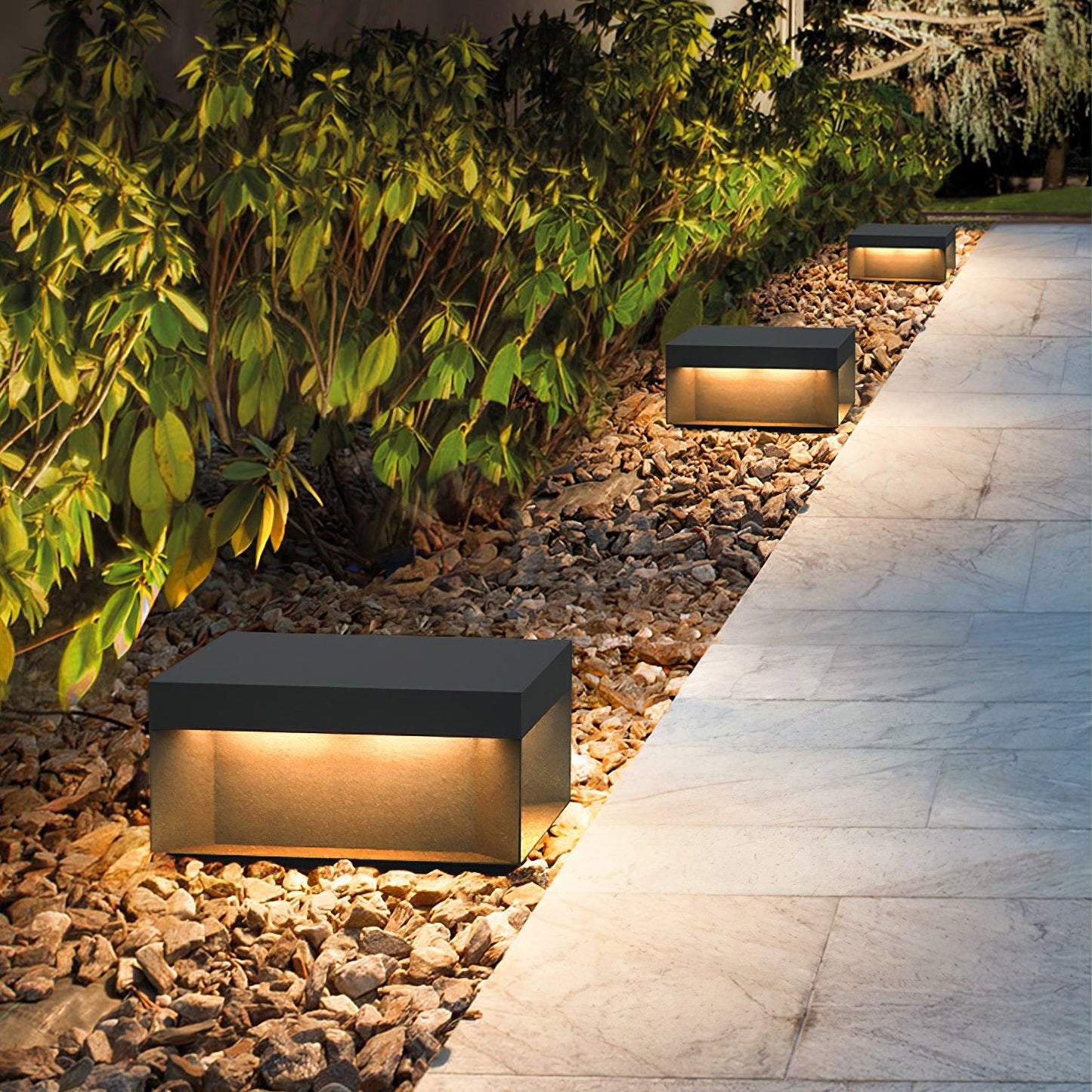 Lampe de Colonne Solaire Extérieure - Éclairage Résistant aux Intempéries avec LED