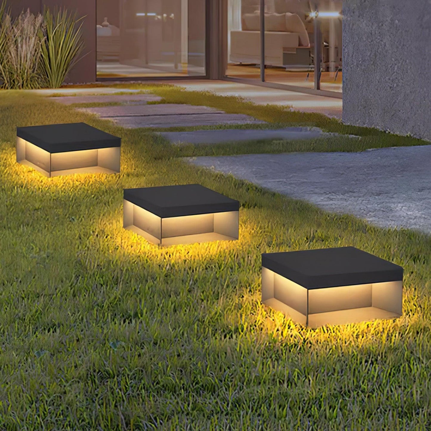 Lampe de Colonne Solaire Extérieure - Éclairage Résistant aux Intempéries avec LED