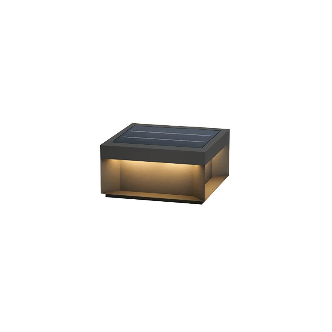 Lampe de Colonne Solaire Extérieure - Éclairage Résistant aux Intempéries avec LED
