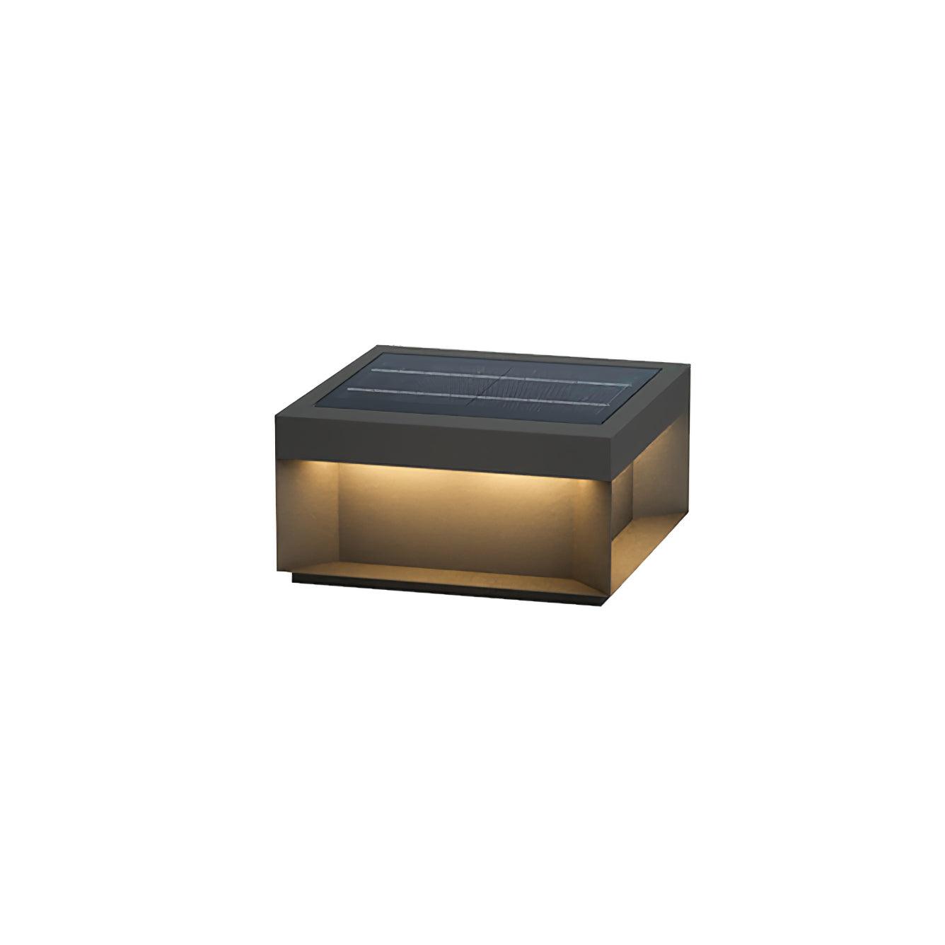 Lampe de Colonne Solaire Extérieure - Éclairage Résistant aux Intempéries avec LED
