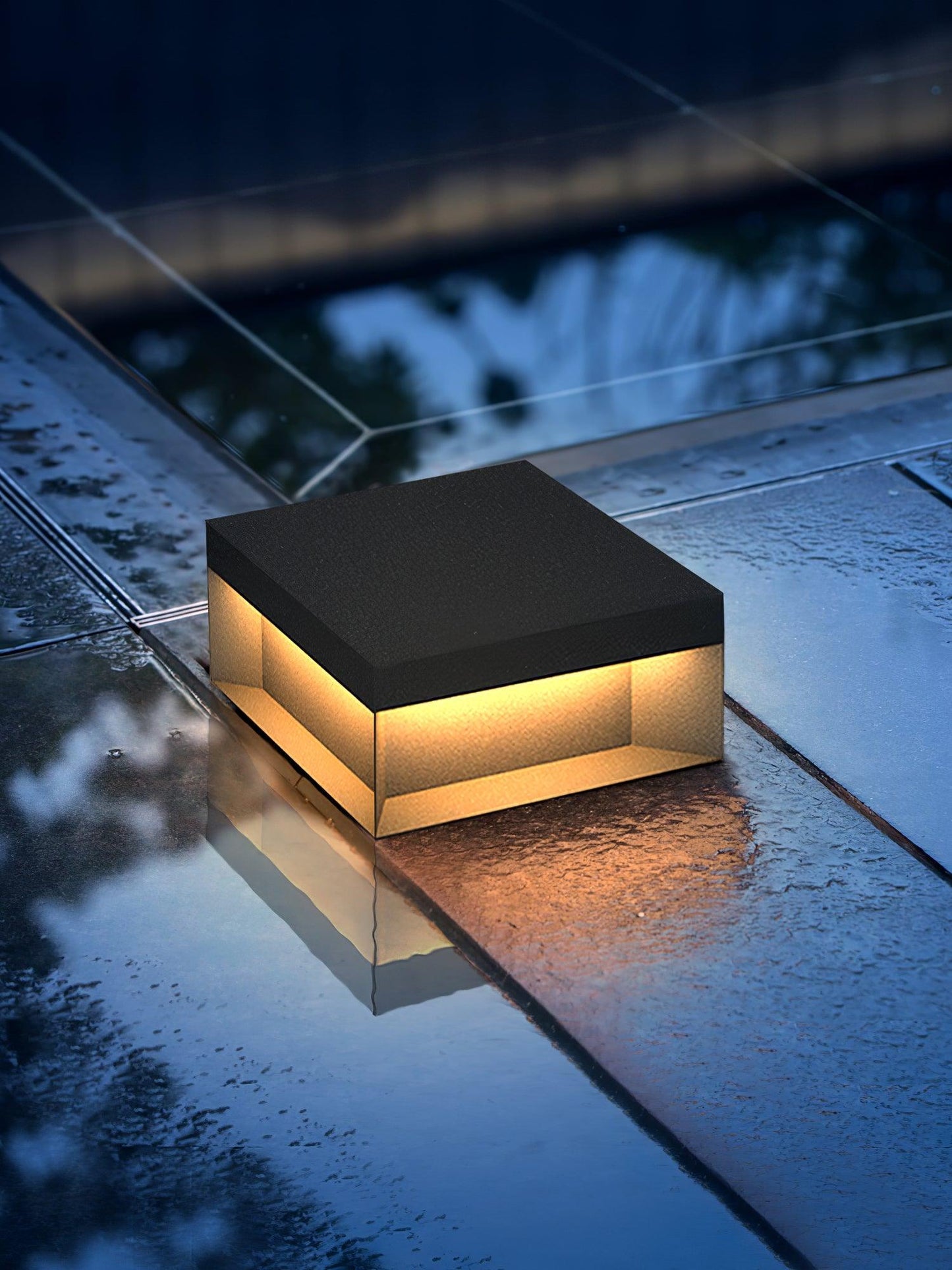 Lampe de Colonne Solaire Extérieure - Éclairage Résistant aux Intempéries avec LED