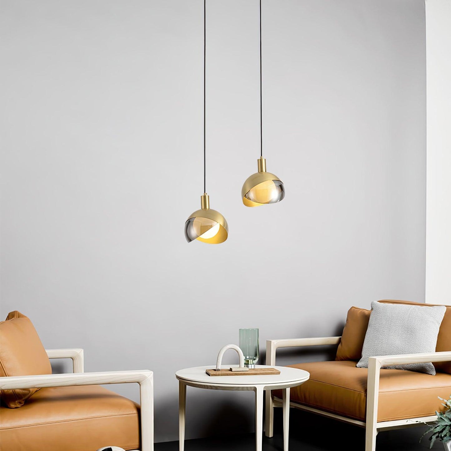 Suspension Moderne - Lampe Minimaliste en Métal et Verre, Design Urbain