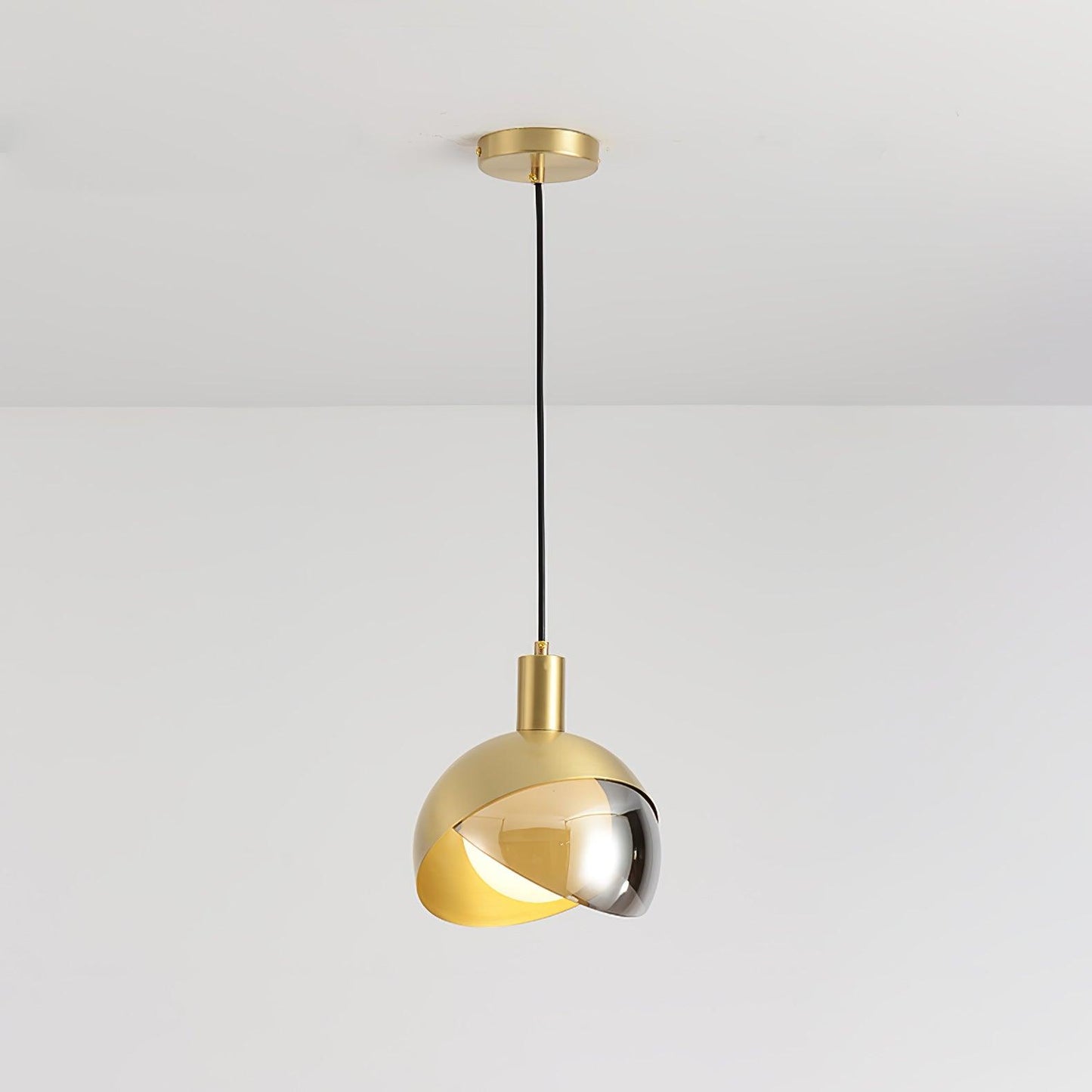 Suspension Moderne - Lampe Minimaliste en Métal et Verre, Design Urbain