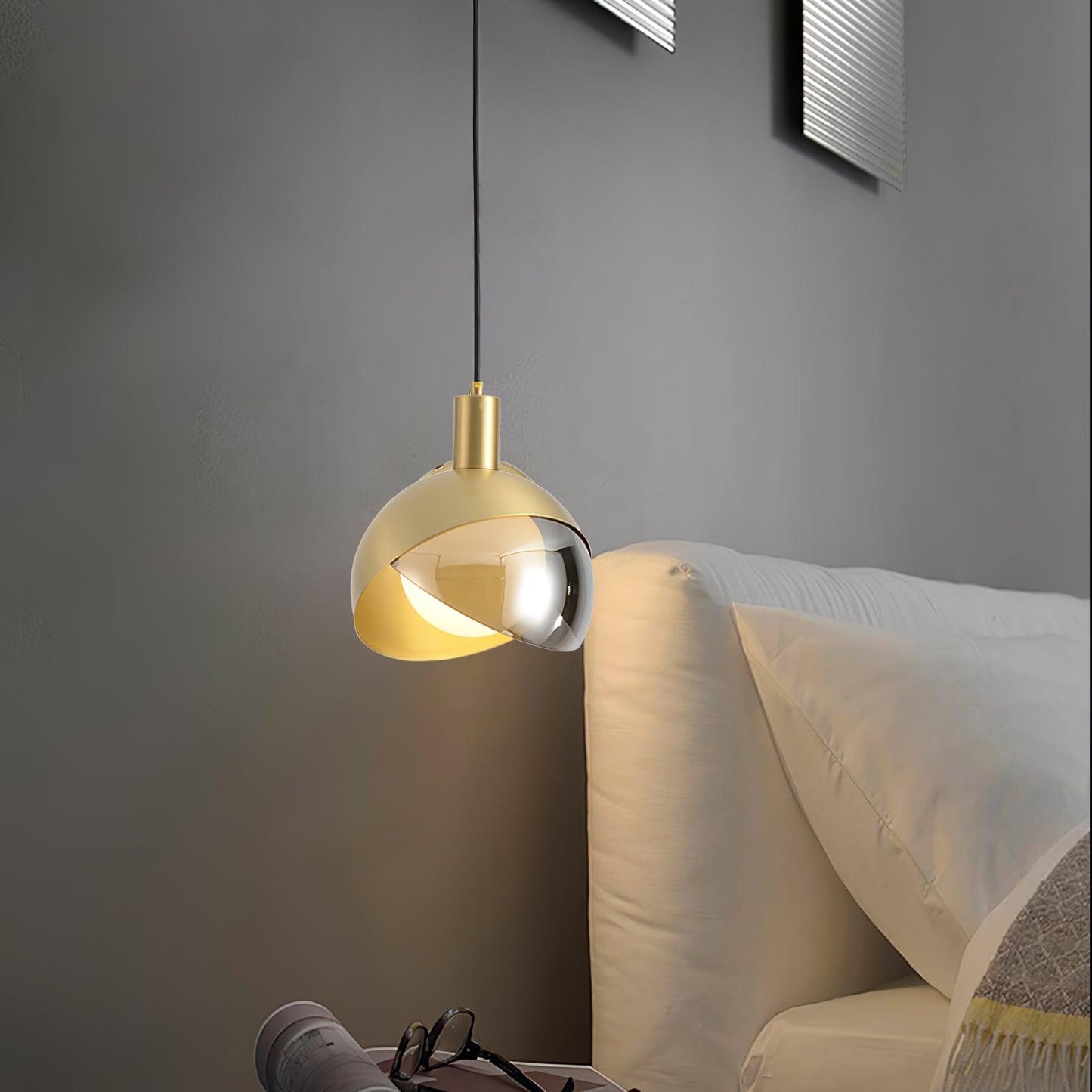 Suspension Moderne - Lampe Minimaliste en Métal et Verre, Design Urbain