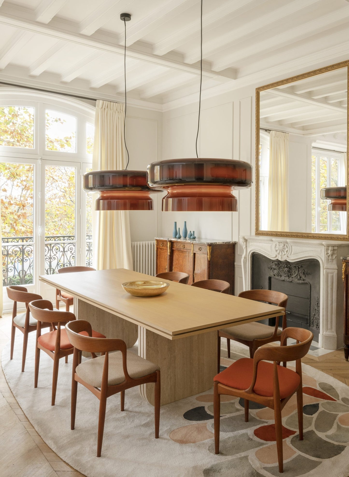 Suspension Bohemia - Lampe en Verre Soufflé avec LED Intégrée, Design Organique
