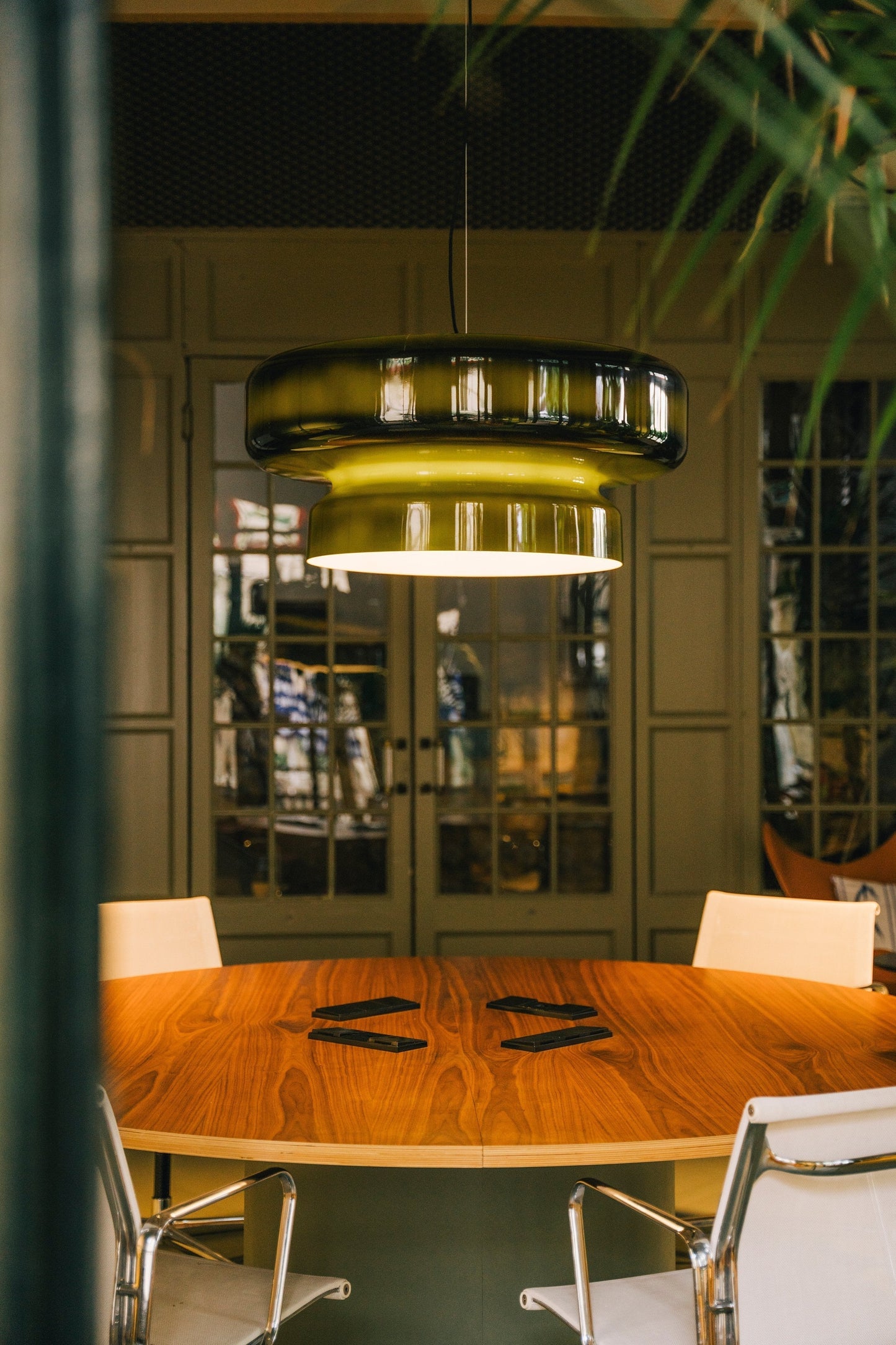 Suspension Bohemia - Lampe en Verre Soufflé avec LED Intégrée, Design Organique