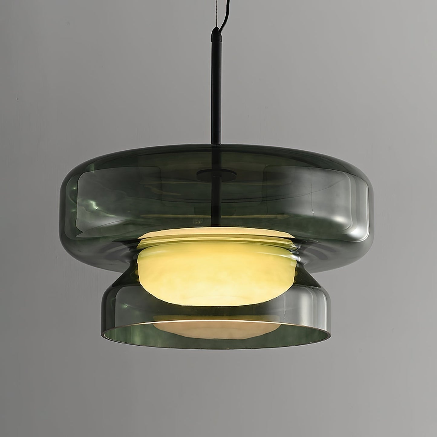 Suspension Bohemia - Lampe en Verre Soufflé avec LED Intégrée, Design Organique