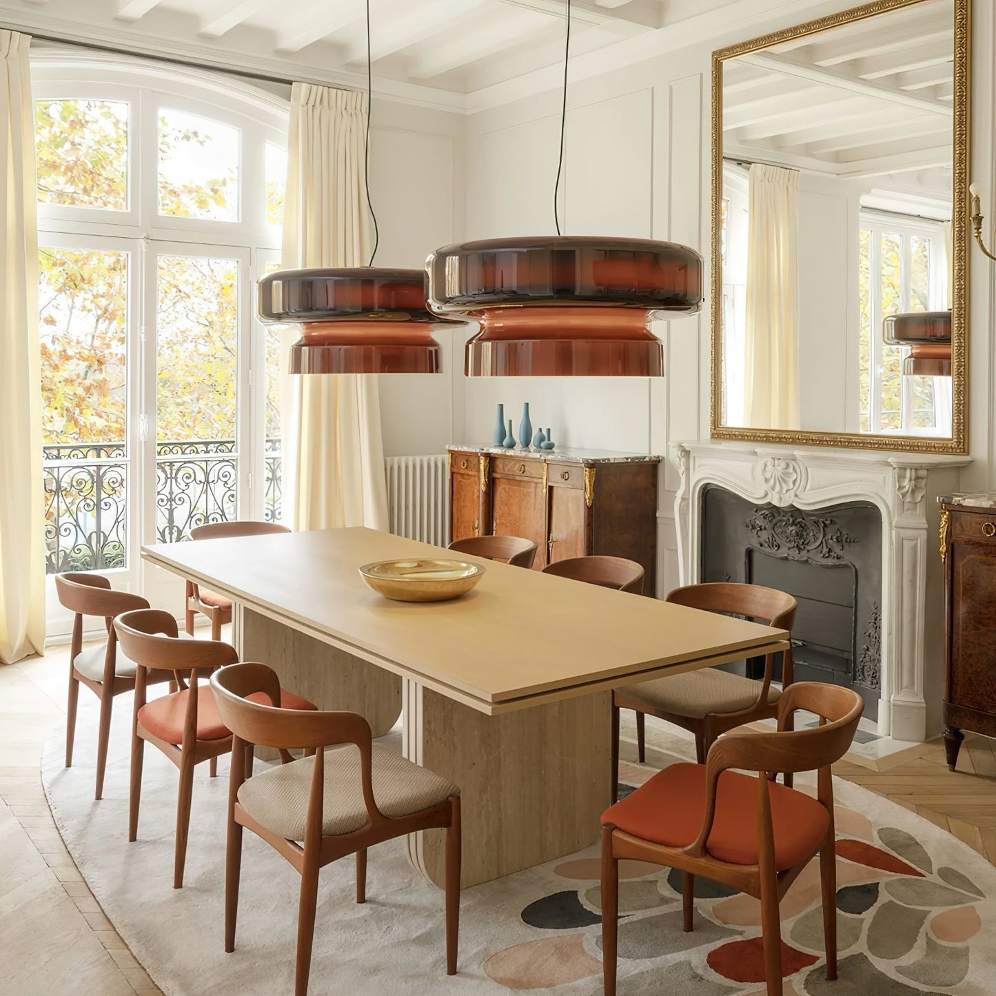 Suspension Bohemia - Lampe en Verre Soufflé avec LED Intégrée, Design Organique