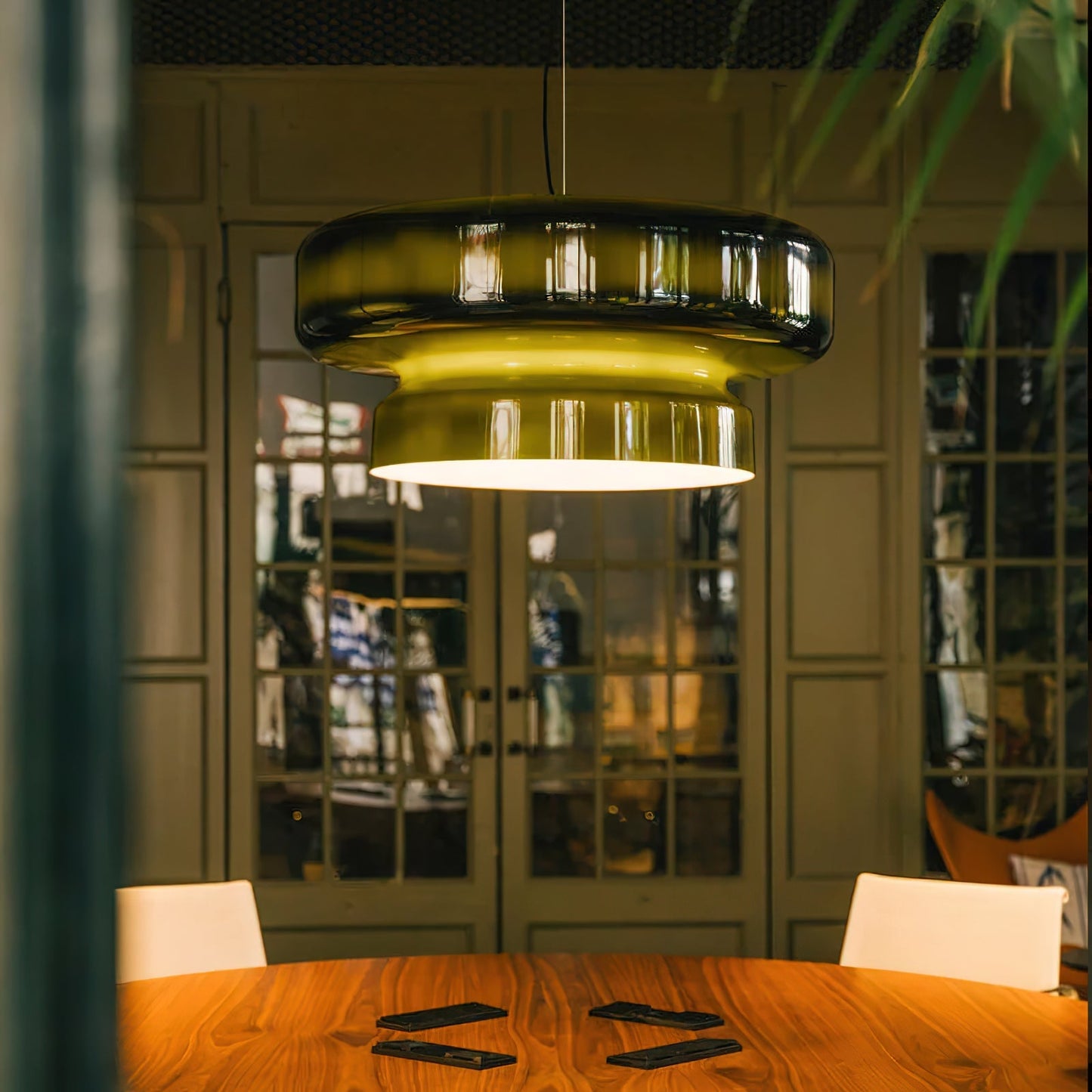 Suspension Bohemia - Lampe en Verre Soufflé avec LED Intégrée, Design Organique