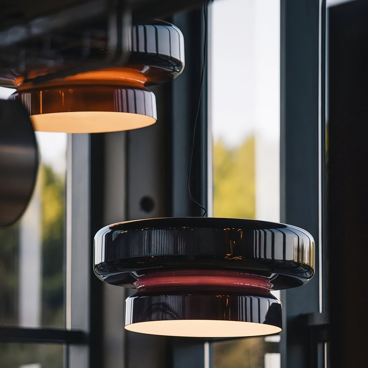 Suspension Bohemia - Lampe en Verre Soufflé avec LED Intégrée, Design Organique