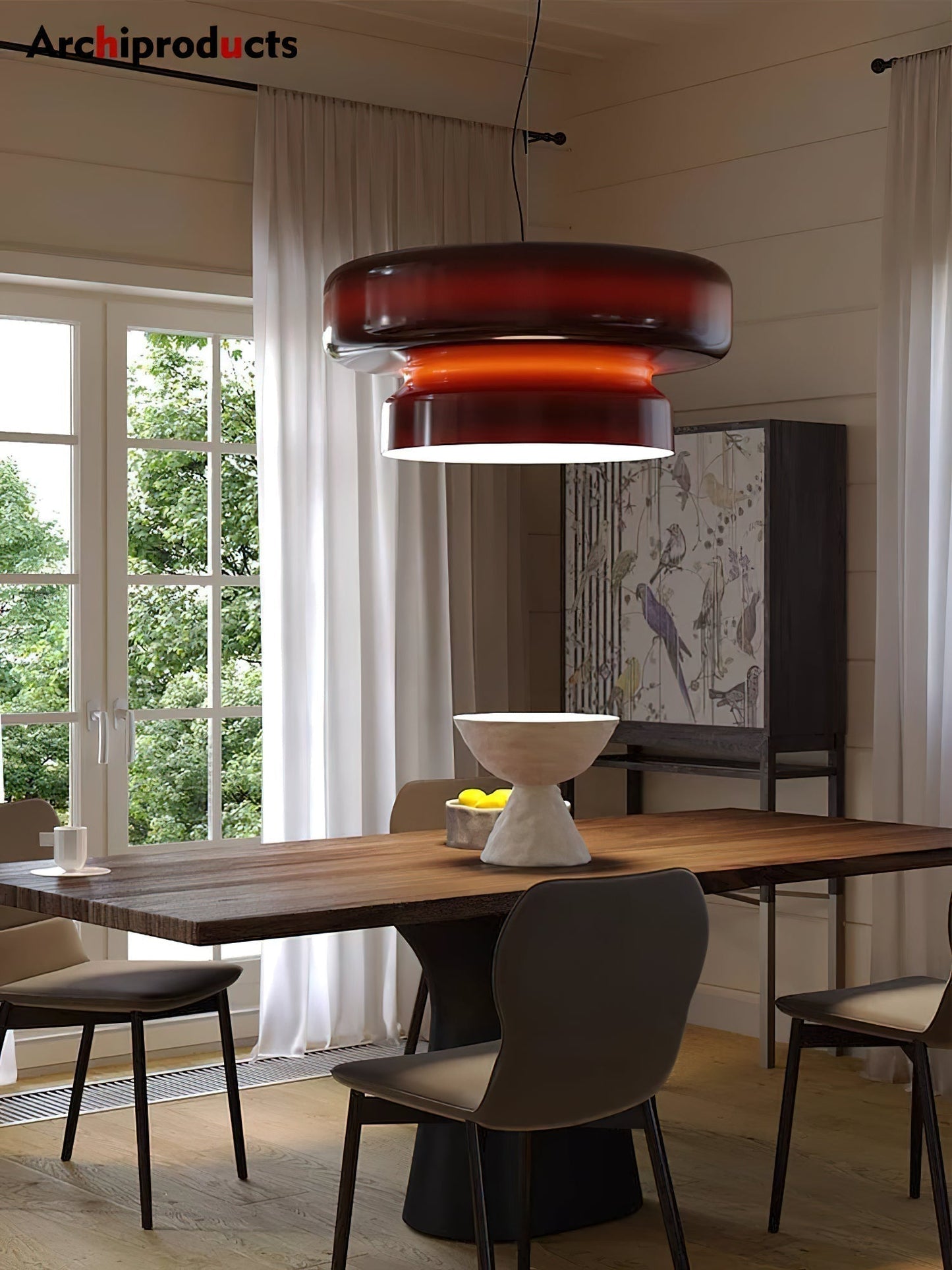 Suspension Bohemia - Lampe en Verre Soufflé avec LED Intégrée, Design Organique