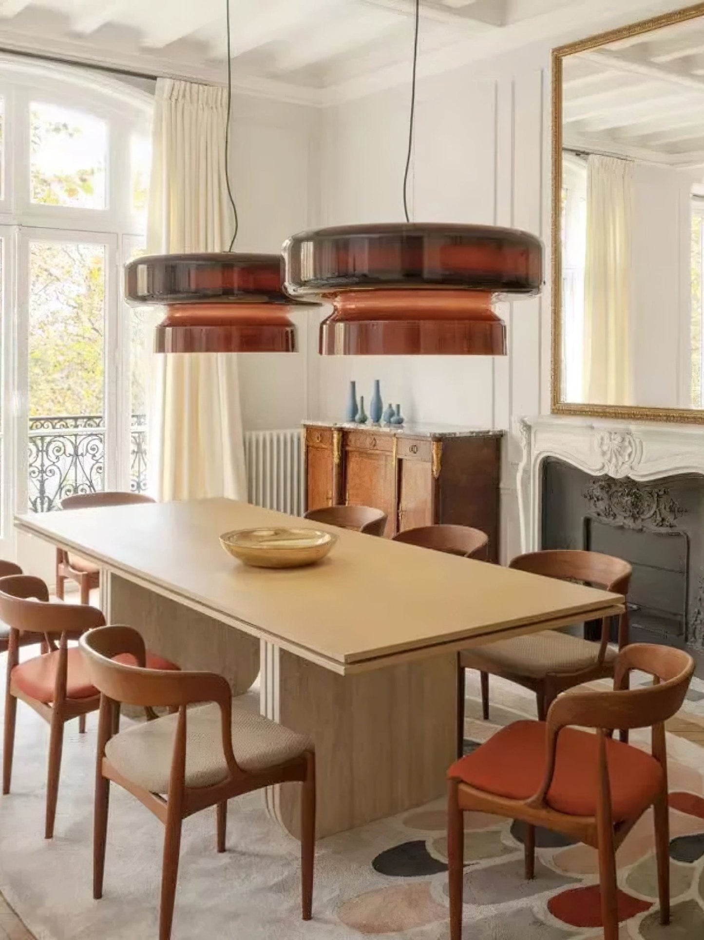 Suspension Bohemia - Lampe en Verre Soufflé avec LED Intégrée, Design Organique