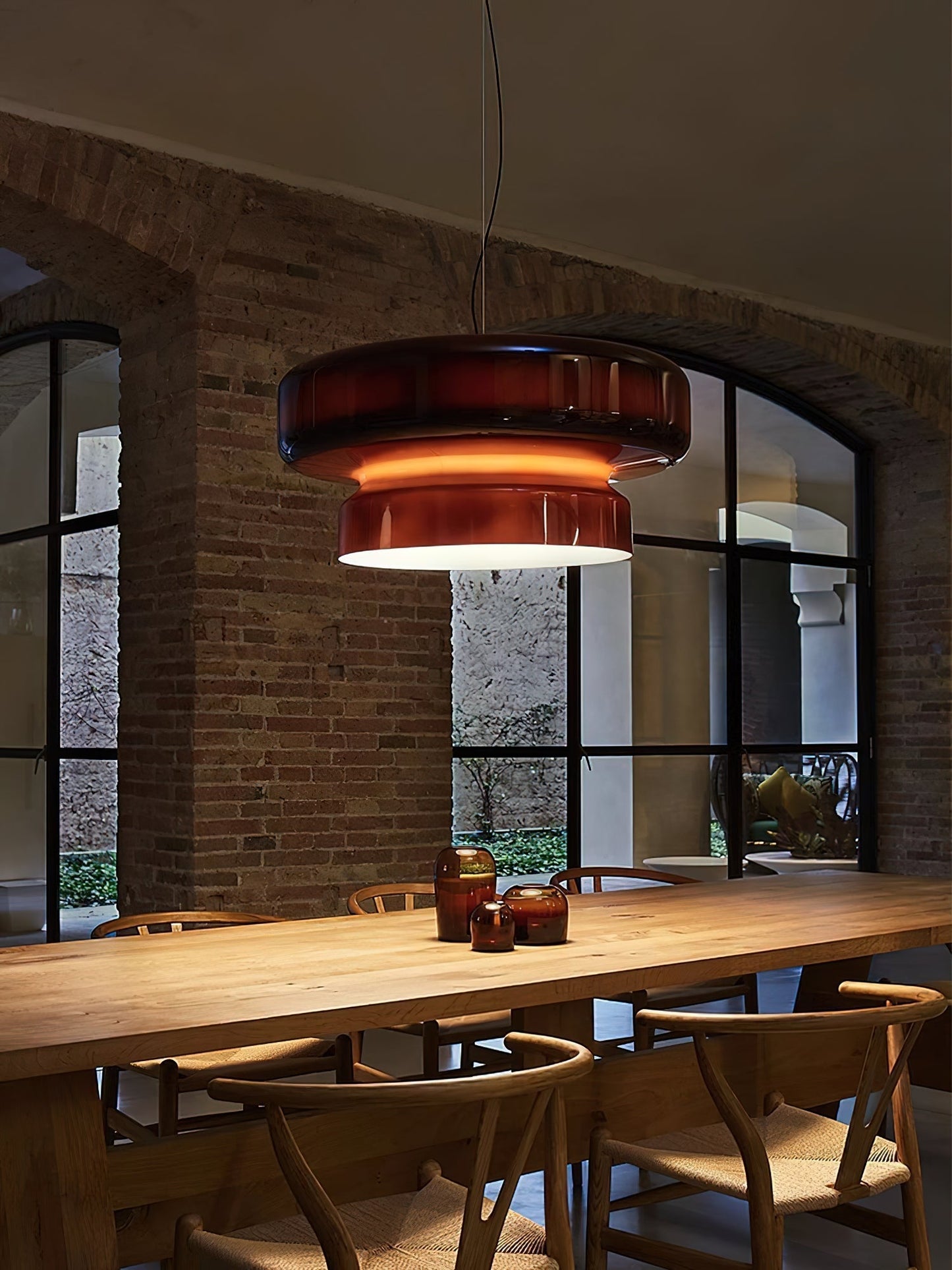 Suspension Bohemia - Lampe en Verre Soufflé avec LED Intégrée, Design Organique