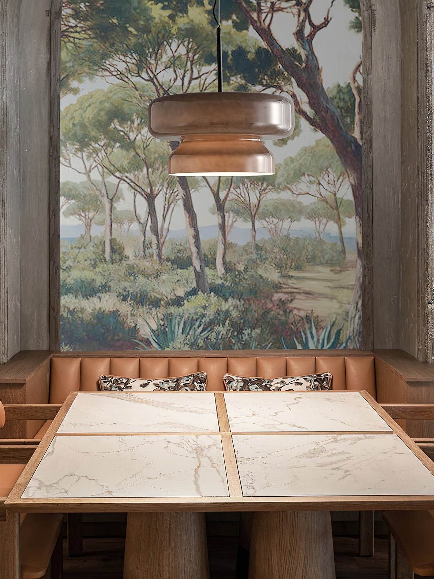 Suspension Bohemia - Lampe en Verre Soufflé avec LED Intégrée, Design Organique