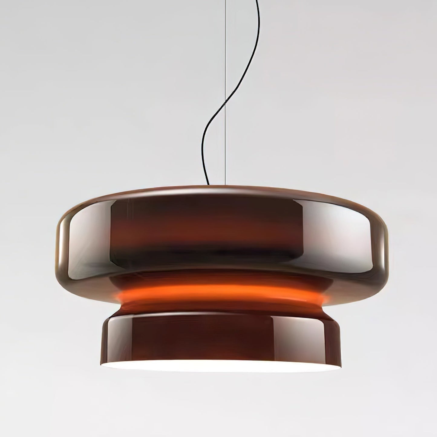 Suspension Bohemia - Lampe en Verre Soufflé avec LED Intégrée, Design Organique