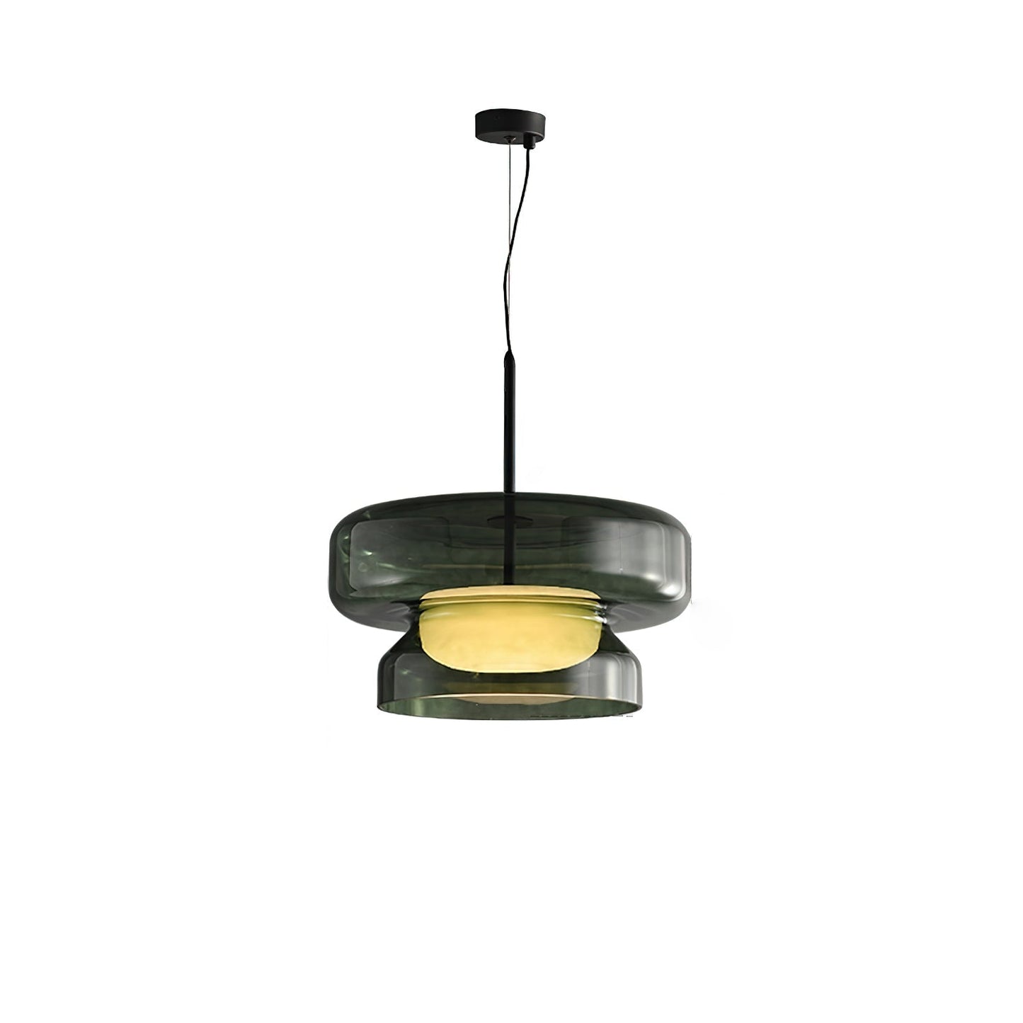 Suspension Bohemia - Lampe en Verre Soufflé avec LED Intégrée, Design Organique