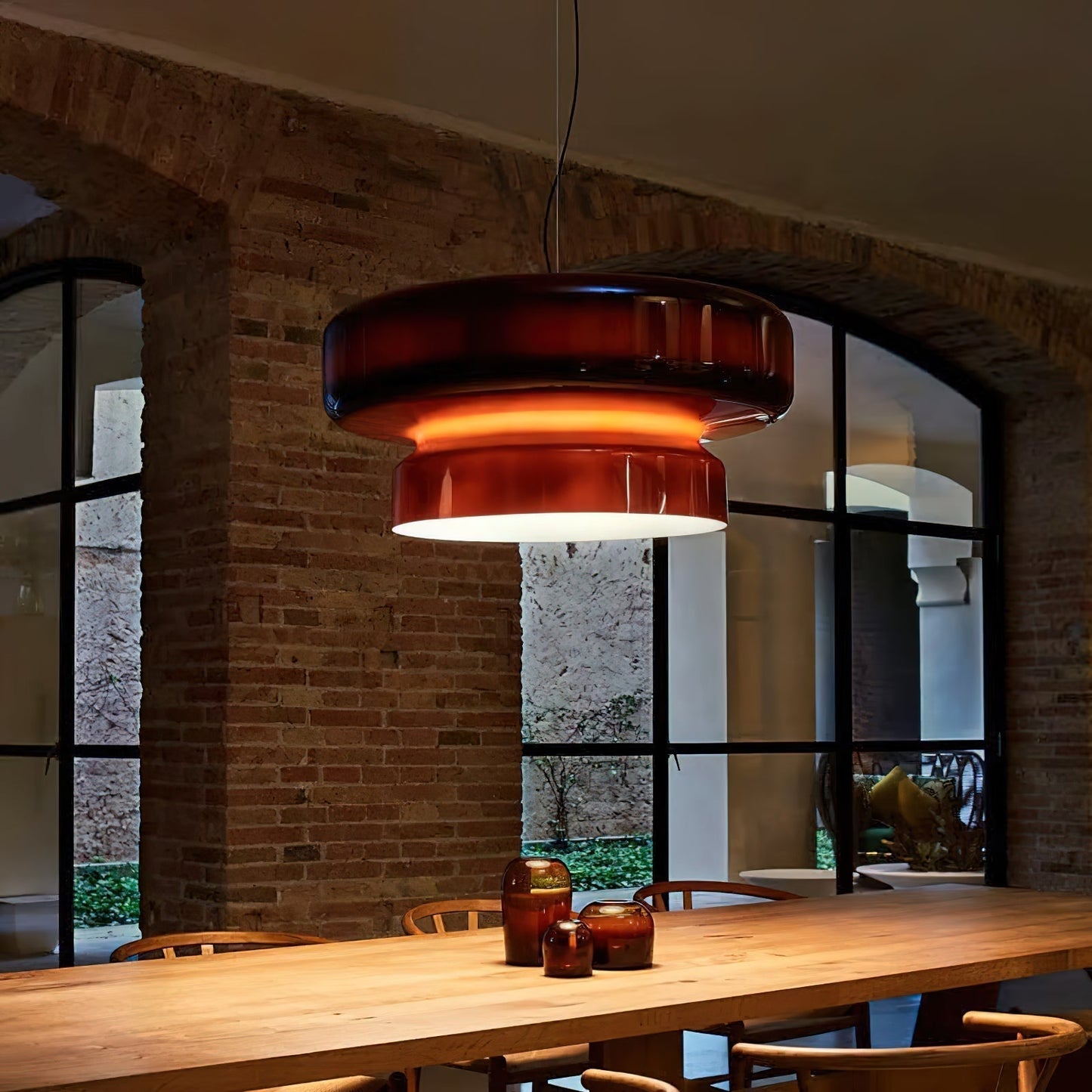 Suspension Bohemia - Lampe en Verre Soufflé avec LED Intégrée, Design Organique