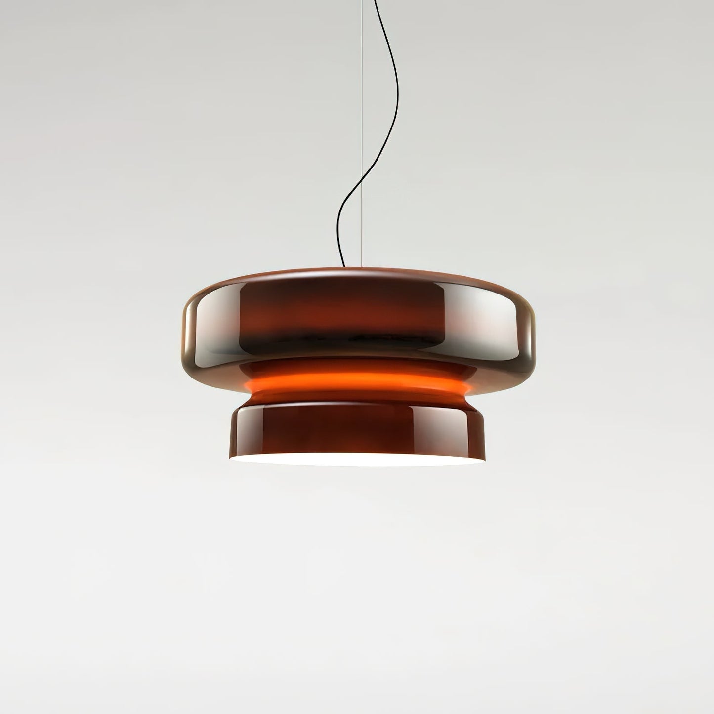 Suspension Bohemia - Lampe en Verre Soufflé avec LED Intégrée, Design Organique