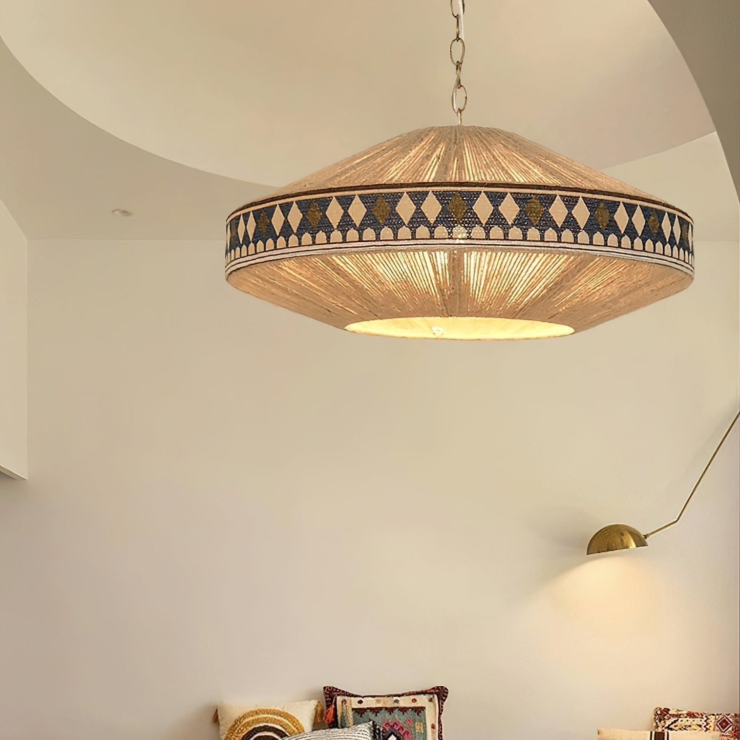Suspension Bohemian Fringe - Lampe Pendante avec Franges et Design Tribal