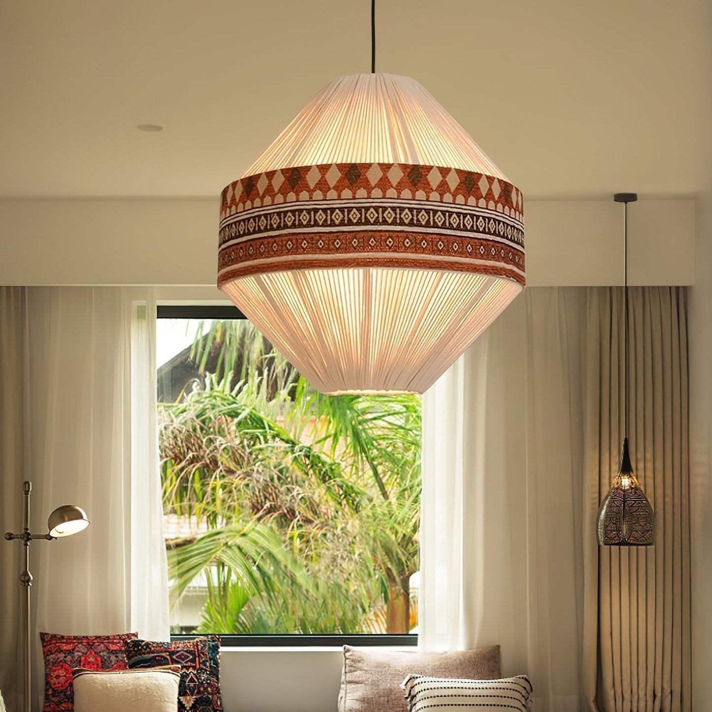 Suspension Bohemian Fringe - Lampe Pendante avec Franges et Design Tribal