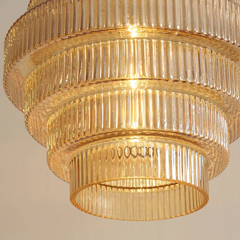 BrassGlow - Suspension en verre en forme de chair en laiton