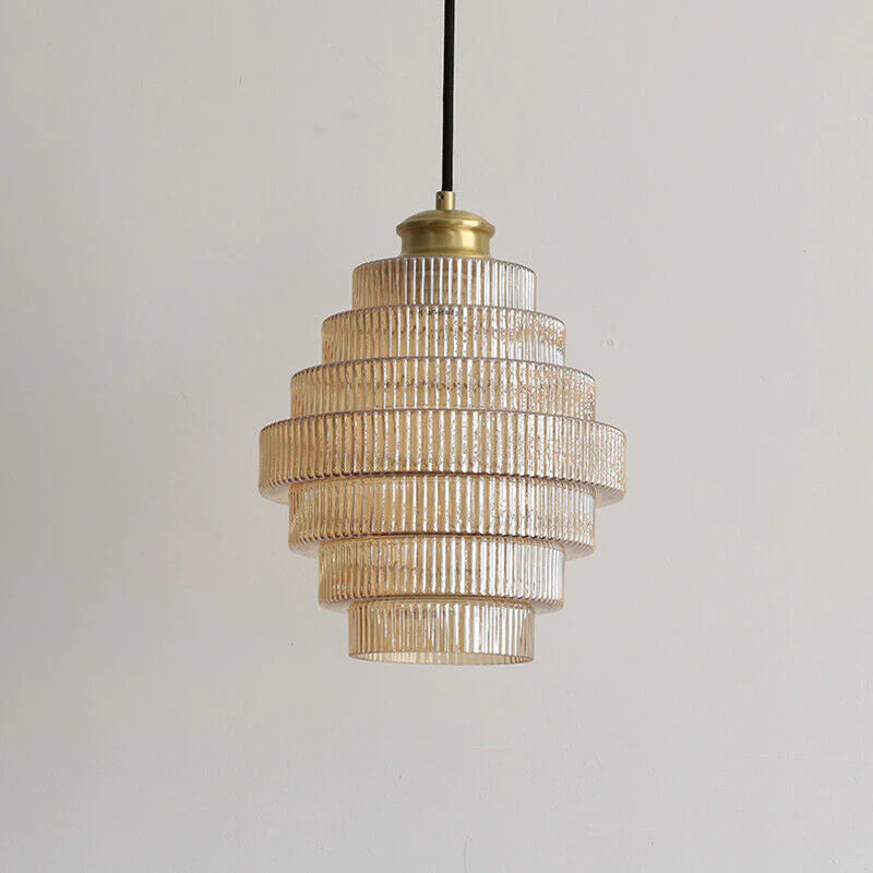 BrassGlow - Suspension en verre en forme de chair en laiton