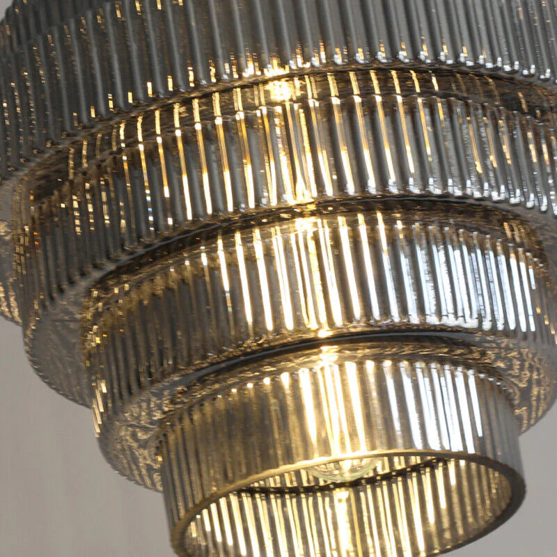 BrassGlow - Suspension en verre en forme de chair en laiton