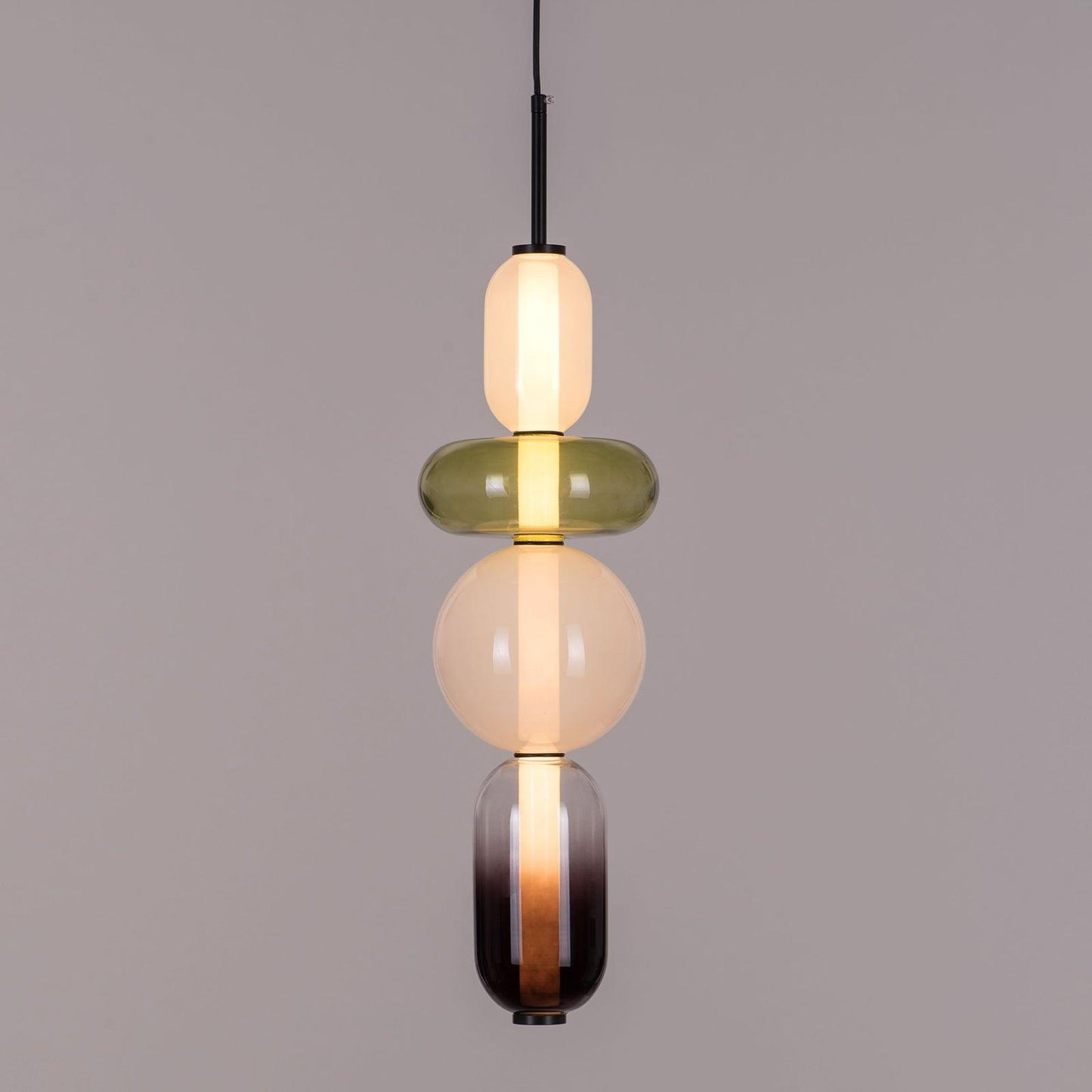 Suspension en Verre Candy – Luminaire Moderne LED avec Design Coloré