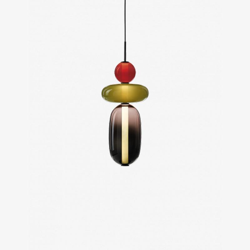 Suspension en Verre Candy – Luminaire Moderne LED avec Design Coloré