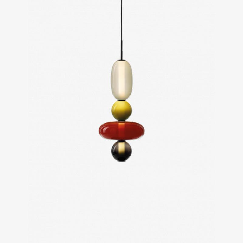 Suspension en Verre Candy – Luminaire Moderne LED avec Design Coloré