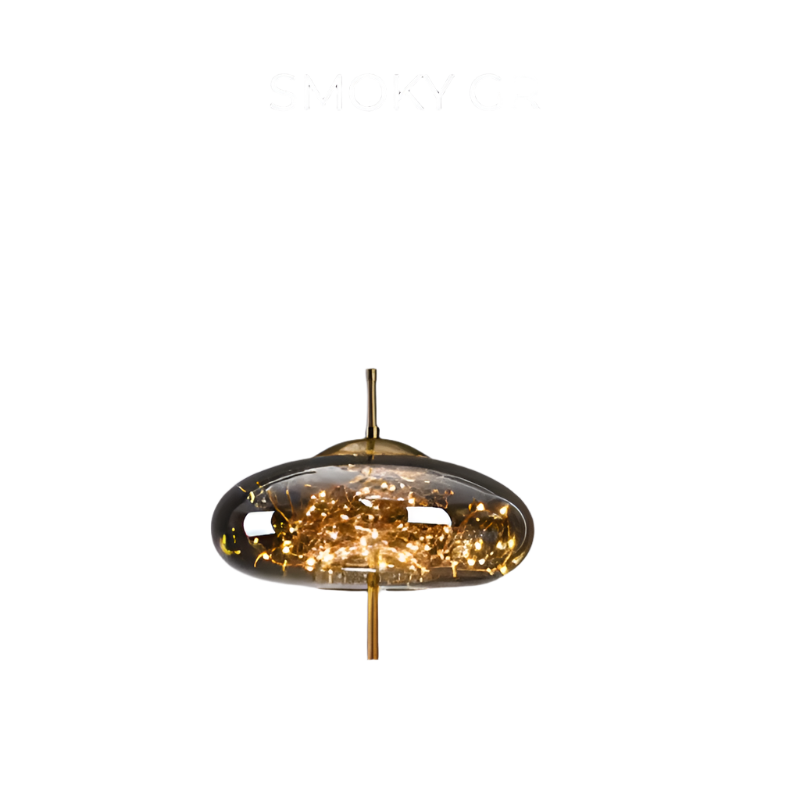 Lampe Suspendue Essence - Élégance Moderne avec Verre Brun et Éclairage LED