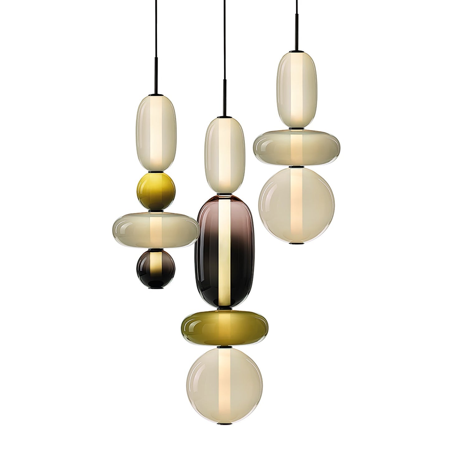 Suspension en Verre Candy – Luminaire Moderne LED avec Design Coloré