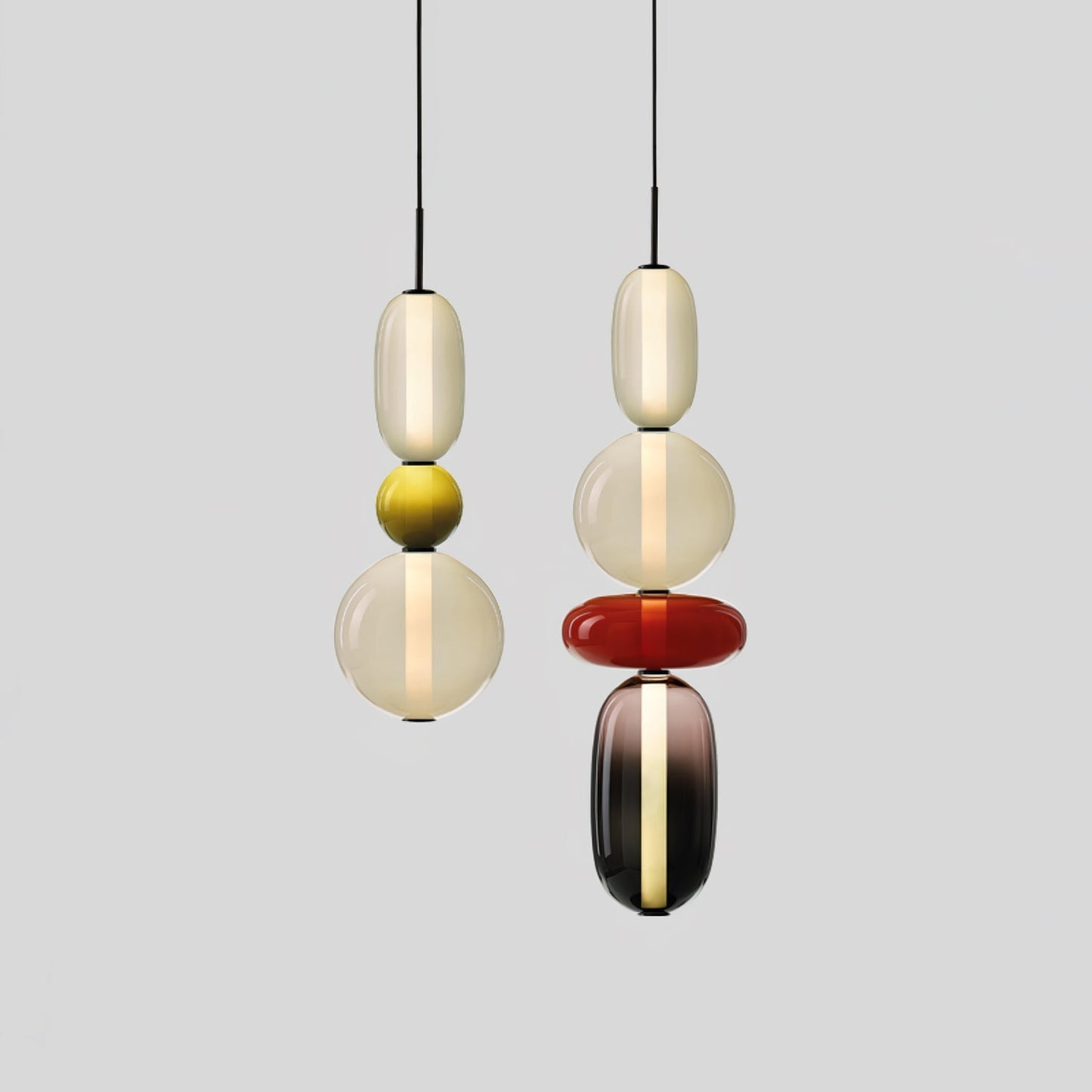 Suspension en Verre Candy – Luminaire Moderne LED avec Design Coloré