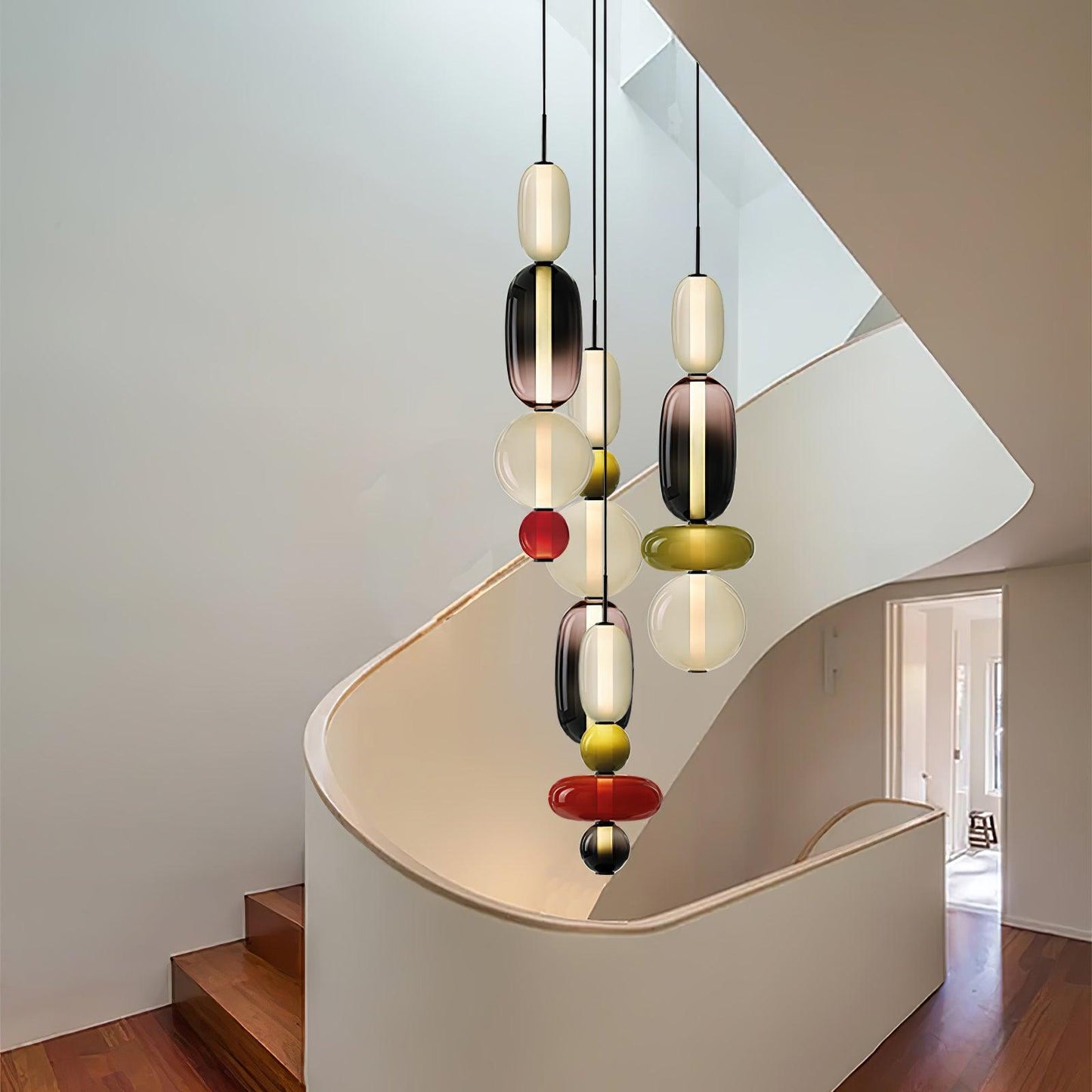 Suspension en Verre Candy – Luminaire Moderne LED avec Design Coloré
