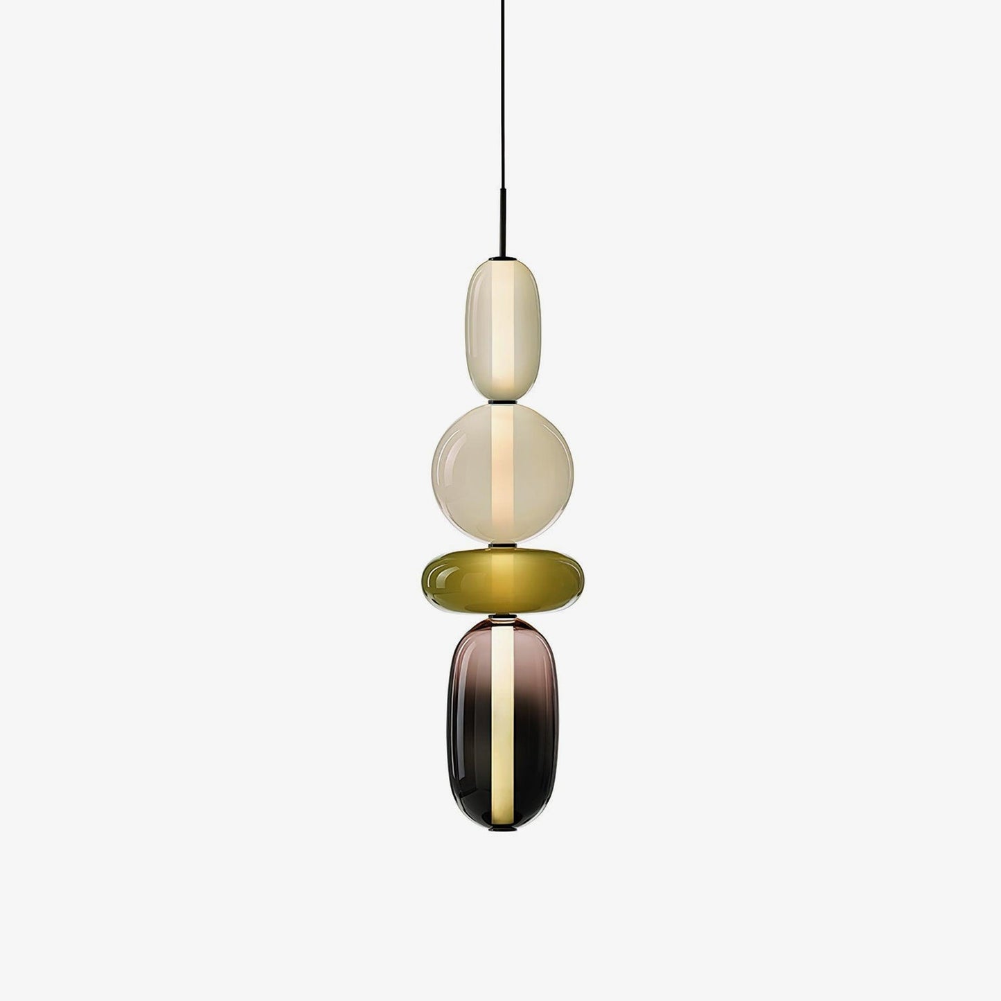 Suspension en Verre Candy – Luminaire Moderne LED avec Design Coloré